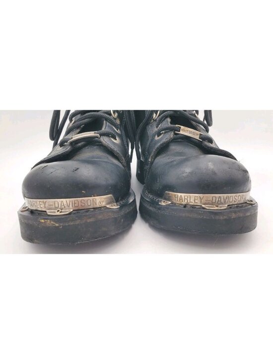 Harley Davidson Diversion Skull Motorcycle Boots Size 8 1/2 Black Leather D94169 main image 7